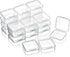 SATINIOR 24 Packs Small Clear Plastic Beads Storage Containers Box with Hinged Lid for Storage of Small Items, Crafts, Jewelry, Hardware (1.7 x 1....